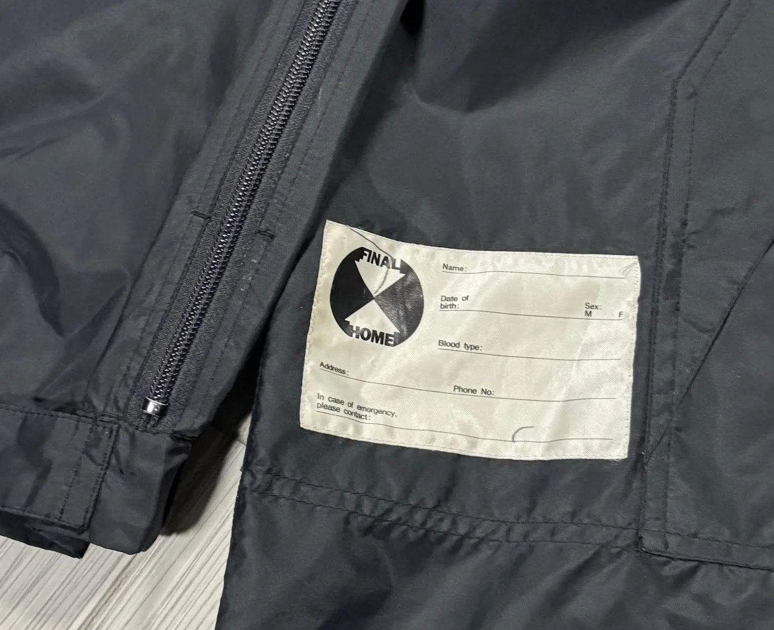 Vintage Final Home Black Nylon Anorak Jacket (Size L) — RootsBK